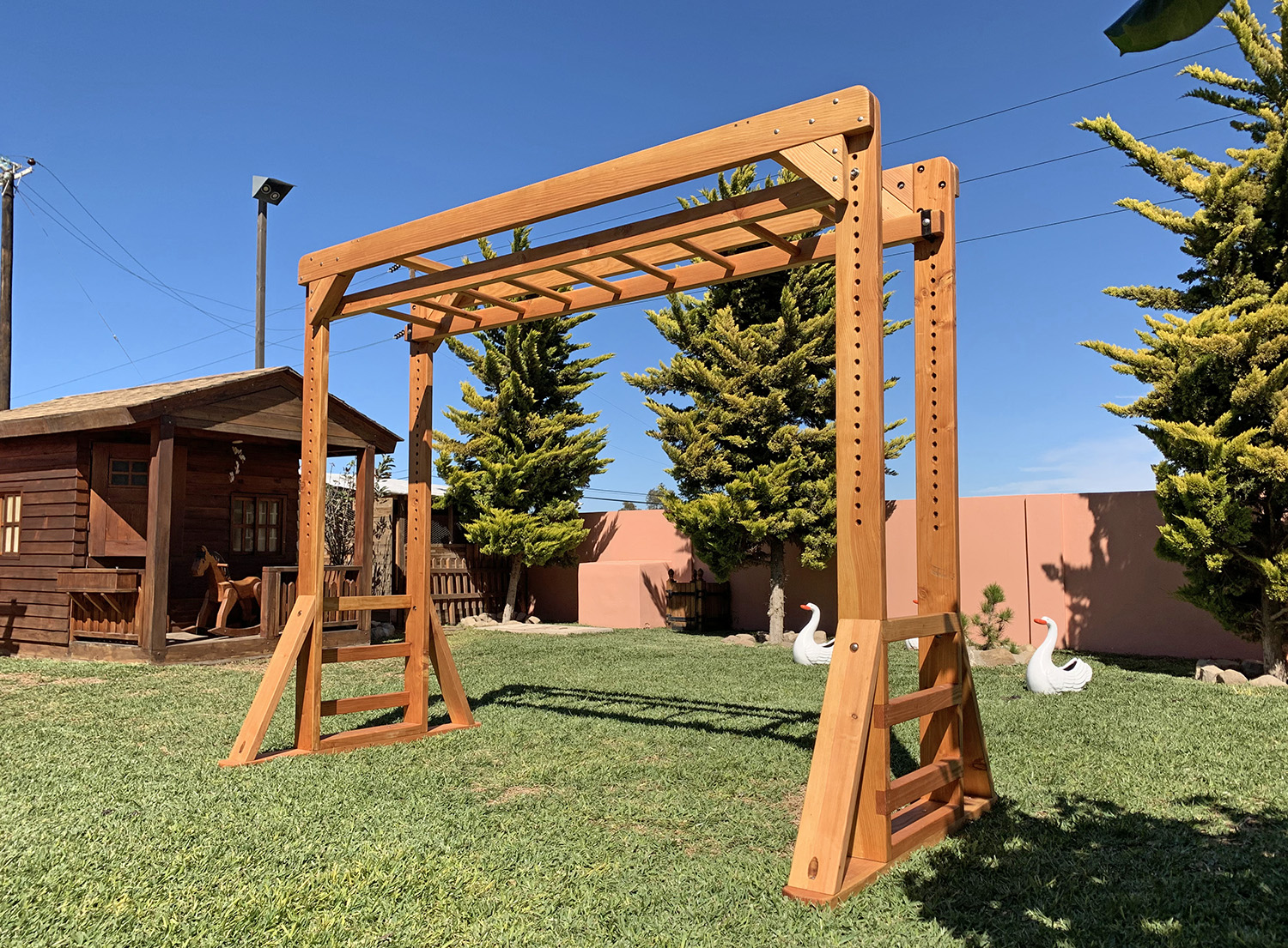 Sheldon's Monkey Bar Set Forever Redwood
